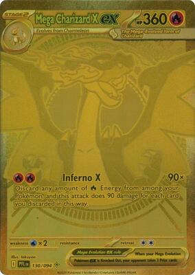 Mega Charizard X ex - 130/094 card from ME02: Phantasmal Flames