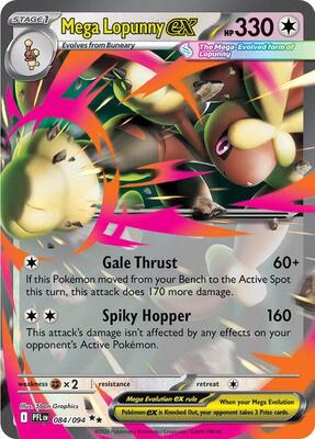 Mega Lopunny ex - 084/094 card from ME02: Phantasmal Flames