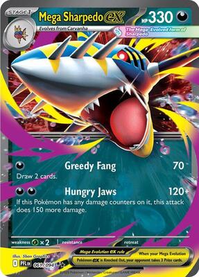 Mega Sharpedo ex - 061/094 card from ME02: Phantasmal Flames