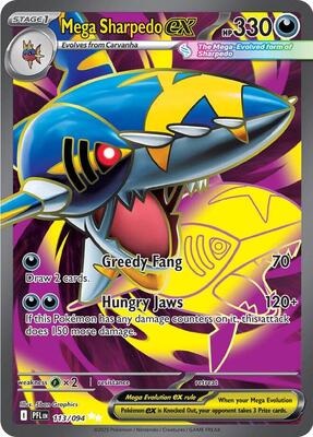 Mega Sharpedo ex - 113/094 card from ME02: Phantasmal Flames
