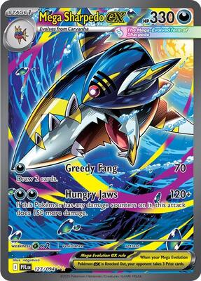 Mega Sharpedo ex - 127/094 card from ME02: Phantasmal Flames