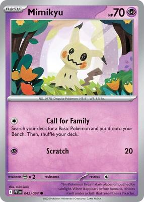 Mimikyu card from ME02: Phantasmal Flames