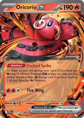 Oricorio ex - 018/094 card from ME02: Phantasmal Flames