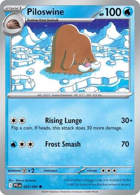 Piloswine card from ME02: Phantasmal Flames