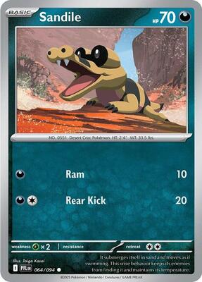 Sandile card from ME02: Phantasmal Flames