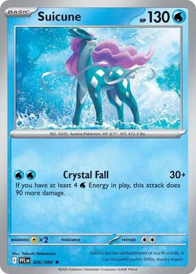 Suicune card from ME02: Phantasmal Flames