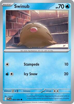 Swinub card from ME02: Phantasmal Flames