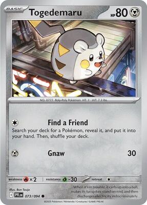 Togedemaru - 073/094 card from ME02: Phantasmal Flames