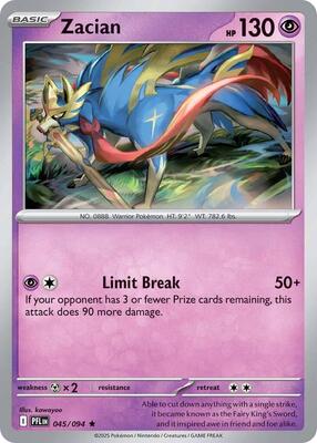 Zacian - 045/094 card from ME02: Phantasmal Flames