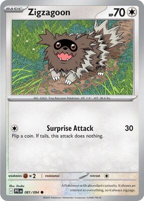 Zigzagoon card from ME02: Phantasmal Flames