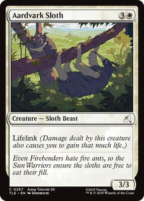 Aardvark Sloth (0267) card from Avatar: The Last Airbender: Eternal-Legal