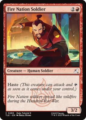 Fire Nation Soldier (0280) card from Avatar: The Last Airbender: Eternal-Legal