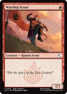 Warship Scout (0285) card from Avatar: The Last Airbender: Eternal-Legal