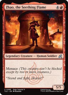 Zhao, the Seething Flame (0286) card from Avatar: The Last Airbender: Eternal-Legal