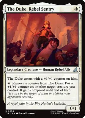 The Duke, Rebel Sentry card from Avatar: The Last Airbender: Eternal-Legal