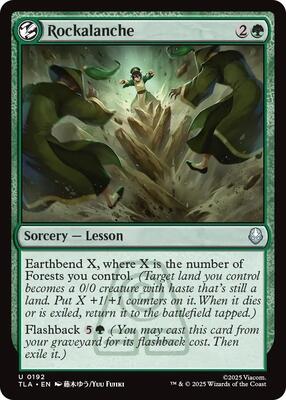 Rockalanche card from Avatar: The Last Airbender