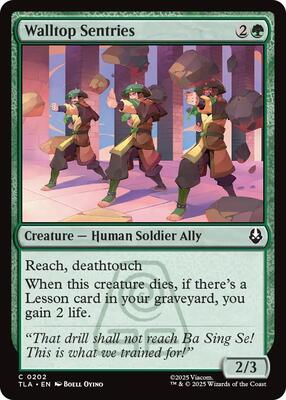 Walltop Sentries card from Avatar: The Last Airbender