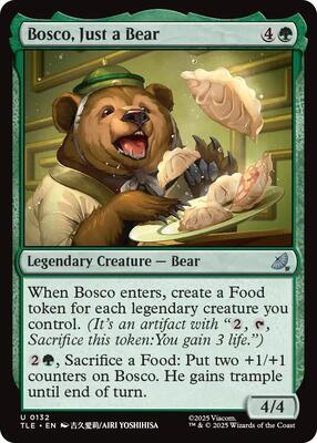 Bosco, Just a Bear card from Avatar: The Last Airbender: Eternal-Legal