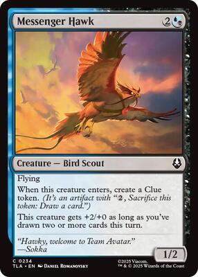 Messenger Hawk card from Avatar: The Last Airbender