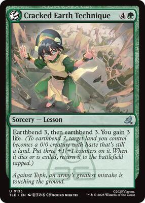 Cracked Earth Technique card from Avatar: The Last Airbender: Eternal-Legal