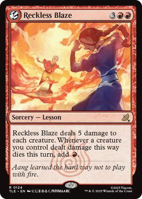 Reckless Blaze card from Avatar: The Last Airbender: Eternal-Legal