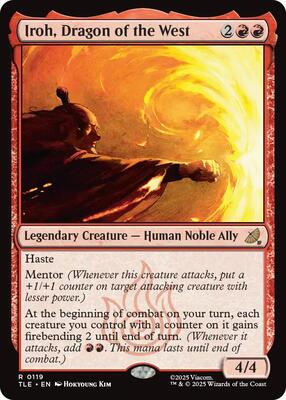 Iroh, Dragon of the West card from Avatar: The Last Airbender: Eternal-Legal