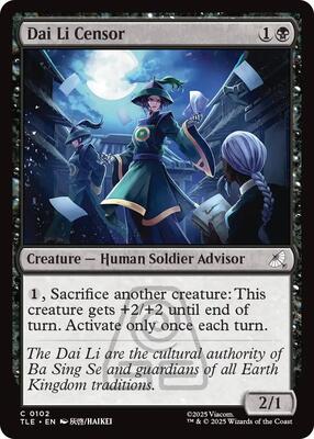 Dai Li Censor card from Avatar: The Last Airbender: Eternal-Legal