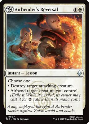 Airbender's Reversal card from Avatar: The Last Airbender
