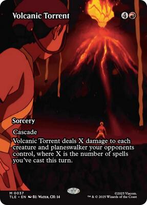Volcanic Torrent (Borderless) card from Avatar: The Last Airbender: Eternal-Legal