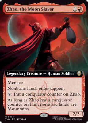 Zhao, the Moon Slayer (Extended Art) card from Avatar: The Last Airbender