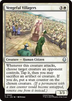 Vengeful Villagers card from Avatar: The Last Airbender