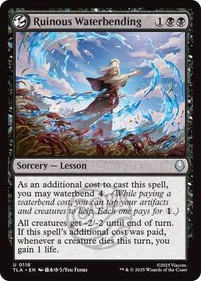 Ruinous Waterbending card from Avatar: The Last Airbender