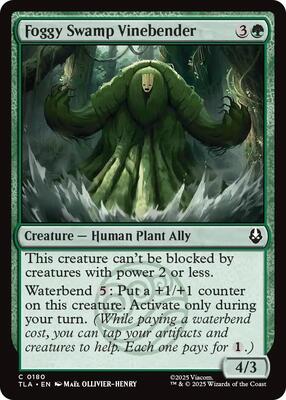 Foggy Swamp Vinebender card from Avatar: The Last Airbender