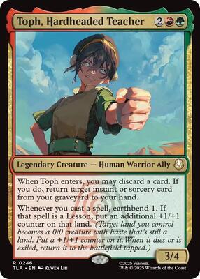 Toph, Hardheaded Teacher card from Avatar: The Last Airbender