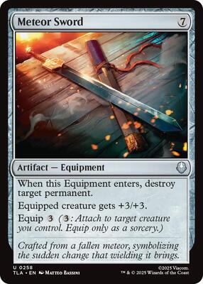 Meteor Sword card from Avatar: The Last Airbender