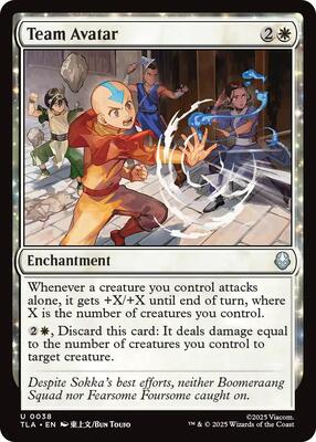 Team Avatar card from Avatar: The Last Airbender