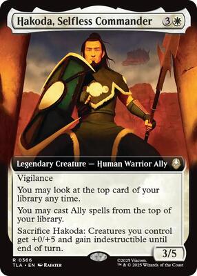 Hakoda, Selfless Commander (Extended Art) card from Avatar: The Last Airbender