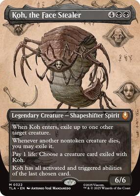 Koh, the Face Stealer (Borderless) card from Avatar: The Last Airbender