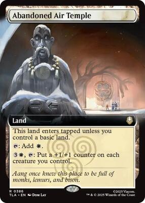 Abandoned Air Temple (Extended Art) card from Avatar: The Last Airbender