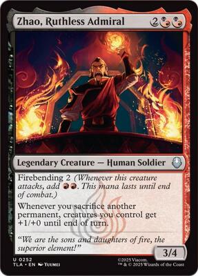 Zhao, Ruthless Admiral card from Avatar: The Last Airbender