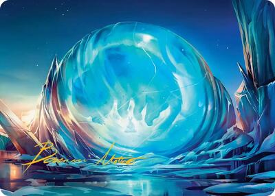 Aang's Iceberg Art Card (Gold-Stamped Signature) card from Art Series: Avatar: The Last Airbender