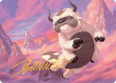 Appa, Aang's Companion Art Card (Gold-Stamped Signature) card from Art Series: Avatar: The Last Airbender