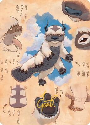 Appa, Steadfast Guardian Art Card (Gold-Stamped Signature) card from Art Series: Avatar: The Last Airbender