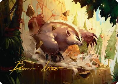 Badgermole Art Card (Gold-Stamped Signature) card from Art Series: Avatar: The Last Airbender