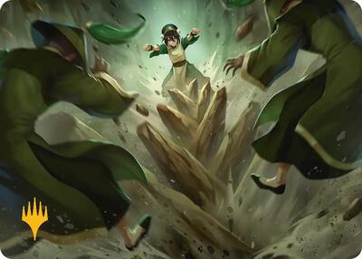 Rockalanche Art Card (Gold-Stamped Planeswalker Symbol) card from Art Series: Avatar: The Last Airbender