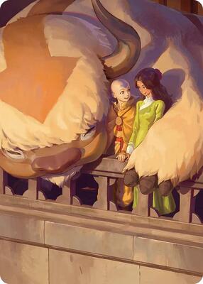 Aang and Katara Art Card card from Art Series: Avatar: The Last Airbender