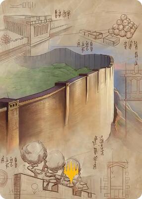 The Walls of Ba Sing Se Art Card (Gold-Stamped Planeswalker Symbol) card from Art Series: Avatar: The Last Airbender
