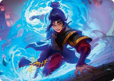 Fire Lord Azula Art Card (Gold-Stamped Signature) card from Art Series: Avatar: The Last Airbender