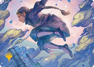 Katara, Seeking Revenge Art Card (Gold-Stamped Planeswalker Symbol) card from Art Series: Avatar: The Last Airbender