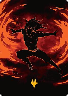 Ozai, the Phoenix King Art Card (Gold-Stamped Planeswalker Symbol) card from Art Series: Avatar: The Last Airbender